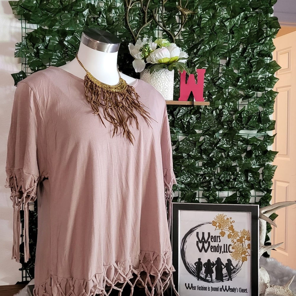 Plus Fringe Top
